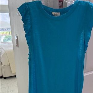 Elan Blue Short Sleeve Top